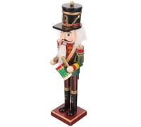 SHINEOFI Casse-Noisette Décoratif en Bois 30 CM Statue de Noël Traditionnelle Décoration Festive pour Maison Hôtel et Restaurant Figurine Casse-Noisettes en Bois Authentique