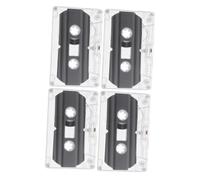 SHINEOFI Cassettes Audio Vierges 30 Min 4 Pcs Enregistrement Facile Coque Transparente pour Fêtes et Messages Surprises Compatibles Divers Appareils Pratique et Vintage