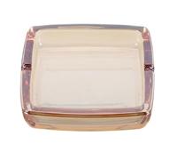 SHINEOFI Cendrier en Verre Carré 10 X 10 Cm Couleur Ambre, Cendrier Moderne pour Cigarettes et Cigares, Accessoire de Table Élégant pour Maison et Bureau, Facile à Nettoyer, Usage