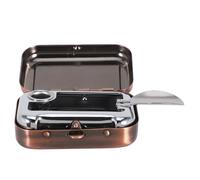 SHINEOFI Cendrier Portable de Poche à Poser Éteignoir à Cigarettes pour Bureau et Voiture Design Rectangulaire Léger et Compact pour Voyages et Camping