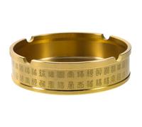 SHINEOFI Cendrier Rond Laiton Massif Compact pour Maison et Bureau Design Simple et Pratique Accessoire de Table Sécurisé et Élégant