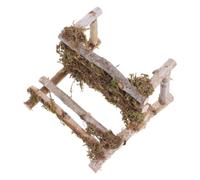 SHINEOFI Chaise de Micro-Paysage en Bois Marron, Décor Miniature Rustique | Maison de Poupée et Jardin Miniature, Détails Réalistes, Finition Soignée, Pièce Décorative, Accessoire Photo