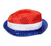 SHINEOFI Chapeau Américain à Sequins, Design Éclatant en Tissu, Style Jazz