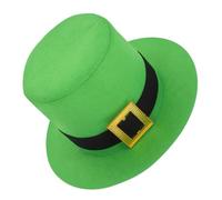 SHINEOFI Chapeau Saint-patrick en Feutre de Laine Vert Boucle Dorée, Pliable et Léger, Accessoire Festif Irlandais pour Événements et Déguisements, Couvre-chef Unique pour Fêtes