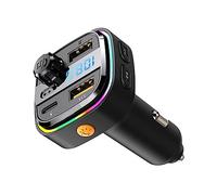 SHINEOFI Chargeur USB Voiture Multi Port avec Lecteur Charge Rapide Sécurisée et Protection Multiple pour Appareils Électroniques