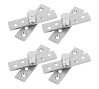 SHINEOFI Charnières Invisibles en Acier Inoxydable 360° Pivot Central Petit Format 4 Pièces Charnières Pivotantes pour Portes de Meubles Rotation Fluide et Silencieuse Usage