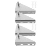 SHINEOFI Charnières Métalliques pour Congélateur 4 Pièces Capuchons en Caoutchouc, Accessoires Polyvalents pour Habitat Moderne et Traditionnel
