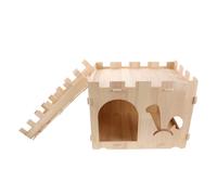 SHINEOFI Château Bois pour Hamsters Niches Et Abris pour Hamsters Structures Activités pour Petits Rongeurs Cachettes Bois pour Lapins Et Cochons