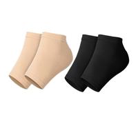 SHINEOFI Chaussettes de réparation pour talons fendillés, chaussettes en silicone, 2 paires, coton et silicone, protection complète, réduction de la fatigue du pied, pour Couleur Aléatoire