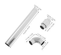 SHINEOFI Chimney Flue Pipe Set Elbow Connector Stainless Steel Stove Pipe For Home Heating Boiler Fireplace Efficient Ventilation Winter Use