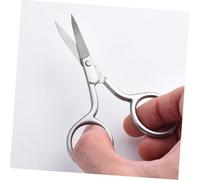 SHINEOFI Ciseaux à Broder en Acier Résistant pour Couture Maison Légers et Ergonomiques Adaptés Aux Travaux de Point de Croix et Broderie Fleurs avec Étui Simili Cuir Bleu Éclatant