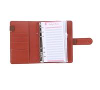 SHINEOFI Classeur A6 à Anneaux Poche Zippée Organiseur D’Enveloppes pour Gestion Budgétaire Carnet de Comptes Marron Système de Planification Financière pour Maison et Bureau