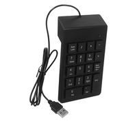 SHINEOFI Clavier à Pavé Numérique USB 19 Touches Portable en Plastique Noir Résistant à l'usure, Accessoire pour Finance et Bureau