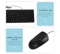 SHINEOFI Clavier Filaire USB Silencieux et Souris Filaire Ergonomique pour PC Bureau, Ensemble Complet Pavé Numérique Intégré, Connexion USB Pratique, Usage Professionnel et Bureautique,