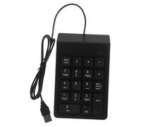 SHINEOFI Clavier USB à 19 Touches Portable pour Ordinateur Portable, Pavé Numérique Filaire Ergonomique, Solution Bureautique pour Finance et Banque, Couleur Noire