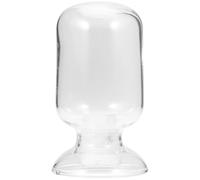 SHINEOFI Cloche en Verre Ronde 125 ML Bouchon en Liège - Porte-allumettes Multifonctionnel Transparent - Pot de Rangement Décoratif pour Allumettes et Objets Petits, Salon et Table Basse