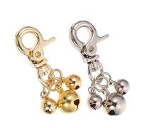 SHINEOFI Clochettes en Alliage de Zinc Accessoires Suspendus Lot de 2 Usage Polyvalent avec Position Réglable pour Collier de Chat et Chien pour Dressage et Suivi Animal