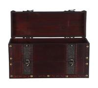 SHINEOFI Coffret à Vin en Bois Massif Rétro à Double Compartiment pour 2 Bouteilles Boîte de Rangement Élégante Rouge Étui de Transport Présent Mariage et Présentation Vin Coffrets de