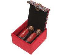 SHINEOFI Coffret Boîte à Souvenirs pour Bébé Flacon de Conservation Cheveux Fœtaux et Recueil Cordon Ombilical Boîte de Rangement Rouge DIY pour Collection de Lait Maternel Organisateur