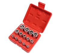 SHINEOFI Coffret de 14 Douilles Hexagonales de Type E en Acier Jeu D’Outils D’Atelier avec Coffret de Rangement Pièces Détachées pour Réparation Pneus et Installation Meubles