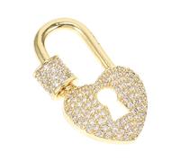 SHINEOFI Collier Avec Fermoir Forme De Cœur Doré Attache Multifonctionnelle Pour Bijoux Parfaite Pour Création Réparation De Colliers