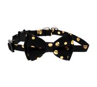 SHINEOFI Collier Décoratif pour Chat Noir avec Nœud Double Couche Amovible, Collier Lavable et Confortable pour Animaux de Compagnie, Sécurité avec Boucle Détachable, Accessoire Festif