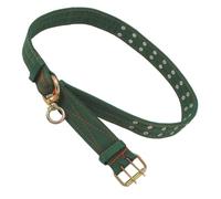 SHINEOFI Collier Réglable et Répartit la Pression du Cou pour Bétail Adulte en Nylon Vert Structure Renforcée à 6 Couches avec Boucle Métal à 2 Rangées , Réduit le Risque D'évasion