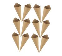 SHINEOFI Cônes de Pétales en Papier Kraft, Lot de 60 Cônes de Confettis, Grosse Capacité, Pratique pour Mariage et Décoration Fête Rétro
