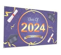 SHINEOFI Contexte de la bannière de remise des diplômes sortants de mariée école accessoire de fond de célébration l'obtention du diplôme félicite l'arrière-plan polyester