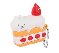 SHINEOFI Coque de Protection pour Écouteurs sans Fil Étui Mignon Forme de Gâteau de Fraise Compatible avec Airpods Pro Couleur Aléatoire Protection Renforcée Les Chocs et