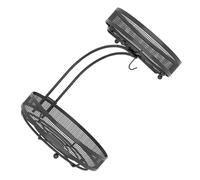 SHINEOFI Corbeille à Fruits Double Niveau avec Crochet pour Bananes Panier de Rangement Compact et Robuste pour Cuisine Support Fruits et Légumes sur Plan de Travail Noir Élégant