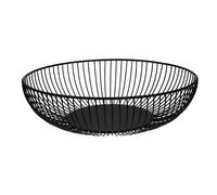 SHINEOFI Corbeille à Fruits pour Rangement Multiple Ronde et Moderne en Métal Noir Décoration Cuisine Élégante et Pratique Bol à Pot-pourri