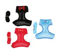 SHINEOFI Corde de Traction pour Poule Marchant, Ensemble de 3 Harnais pour Poule en Tissu Léger et Confortable, pour Poulet de Compagnie et Coq, Petite Taille, Anti-étranglement