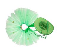 SHINEOFI Costume Saint Patrick pour Chien et Chat Chapeau Feuille et Tutu Déguisement Festif Confortable et Respirant pour Animaux de Compagnie
