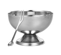 SHINEOFI Coupes à Glace, 9,2 Cm, Coupes à Dessert en Acier Inoxydable avec Fourchette, Saladier, Coupe à Pied pour Glaces, Bonbons, Collations, Fruits, Gâteaux - Fête, Mariage