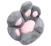 SHINEOFI Coussin de Siège Semi-Entouré de Patte de Chat Petit Format 70X60 CM Matériau Imitation Fourrure de Lapin Couleur Gris Spatial 1 Pièce Tapis de Siège Confortable pour Canapé