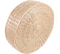 SHINEOFI Coussin Style Simple et Classique en Paille Tissée Naturel de Sol Rond Beige Toucher Confortable Finition Soignée pour Contemplation et Maison