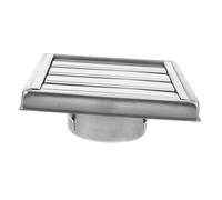 SHINEOFI Couvercle de Ventilation Extérieur en Acier Inoxydable 304 Étanche à Persiennes pour Évent de Sécheuse Murale 1 Pièce