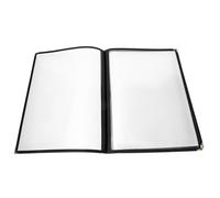 SHINEOFI Couverture de Menu en PVC Transparent Souple A4 3 Volets pour Restaurant Café Bar Protège-Liste de Prix et Porte-Recettes Accessoire Solide et Léger pour Affichage de Menus