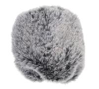 SHINEOFI Couvre Micro Peluche Artificielle pour Microphone Bonnet Vent et Projection Protection Bruit Design Pratique et Compatible avec Sennheiser et Gris