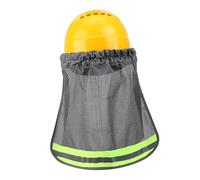 SHINEOFI Couvre-Nuque Réfléchissant pour Casque De Chantier Pare-Soleil avec Aération Accessoire De Sécurité pour Travailleurs du Bâtiment Construction
