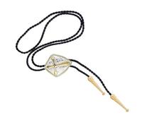 SHINEOFI Cravate Bolo Western Cowboy avec Pendentif Croix Collier Homme Femme Style pour Événements Formels et Décontractés Accessoire et