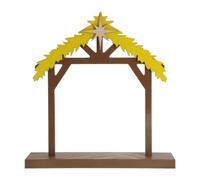 SHINEOFI Crèche en Bois Marron, Décor de Table de Noël, Montage Facile | Structure Stable, Style Classique, pour Églises et Présentations à Maison, Ambiance Chrétienne