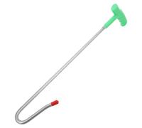 SHINEOFI Crochet à Patte de Mouton en Métal Argenté avec Manche Long Ergonomique, Outil Multifonction pour Gestion et Capture des Animaux en Élevage Ovine