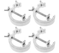 SHINEOFI Crochet de Serrage pour Éclairage de Scène en Métal Argenté 17mm de Large Lot de 4 Pièces Pince Polyvalente pour Truss Professionnel
