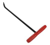 SHINEOFI Crochet en T en Acier 45 Cm Manche Antidérapant et Gaine, Crochet de Levage Robuste pour Plaques D'égout et Regards, Outil Multifonction pour Levage Sécurisé, Résistance