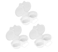 SHINEOFI Cuiseur Vapeur à Œufs pour Micro-Ondes 3 Pièces Plastique Blanc Ustensile Multifonctionnel pour Cuisson Rapide Moule Réutilisable pour Œufs Pochés Cuisson Saine et Réutilisable