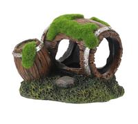 SHINEOFI Décoration Aquarium Résine Tonneau Réaliste Cachette Crevettes Poissons Habitat Naturel Grotte Décorative pour Aquarium Écologique