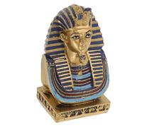 SHINEOFI Décoration Artisanale en Résine Tête de Statue du Roi Égyptien pour Bureau et Maison, Ornement Délicat Design Créatif Unique et Finition Soignée