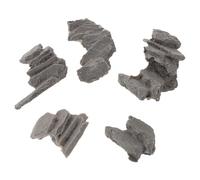 SHINEOFI Décoration D’Aquarium 5 Pièces en Résine Résistante, Mini Chemin de Pierres Naturelles pour Aquascaping, Ornement Paysager Miniature pour Terrarium et Aquarium, Décoration Paysage